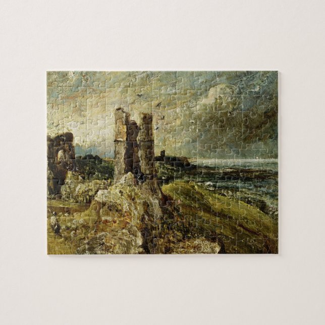 Sketch of Hadleigh Castle (recto) (oil on millboar Jigsaw Puzzle (Horizontal)