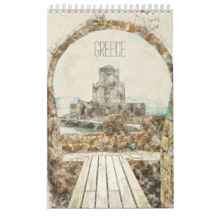Sketch of images  of Greece Calendar