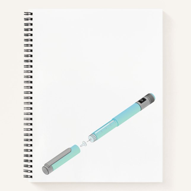 Sketch of insulin pen notebook (Front)