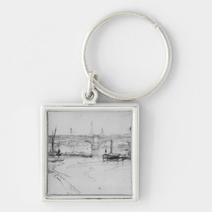 Sketch of London Bridge, 1860 Key Ring