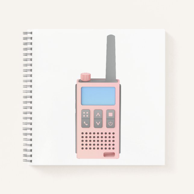Sketch of modern walkie talkie notebook (Front)