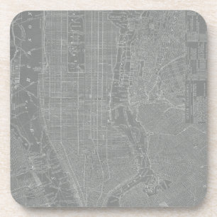 Sketch of New York City Map Coaster