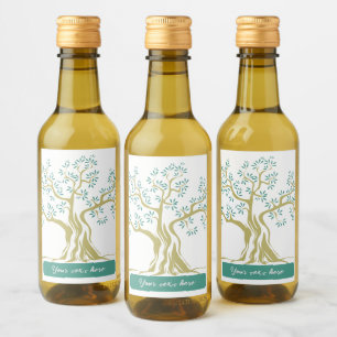 Sketch of Olive Tree Personalised Wine Label