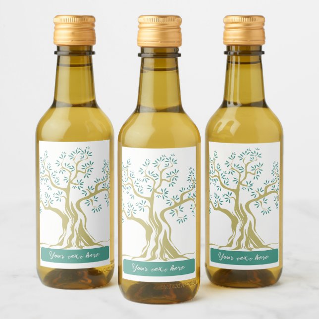 Sketch of Olive Tree Personalised Wine Label (Bottles)