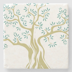 Sketch of Olive tree Stone Coaster