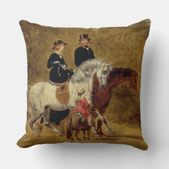 Sketch of Queen Victoria, The Prince Consort & HRH Cushion (Front)