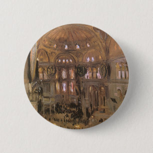 Sketch of Santa Sophia by John Singer Sargent 6 Cm Round Badge