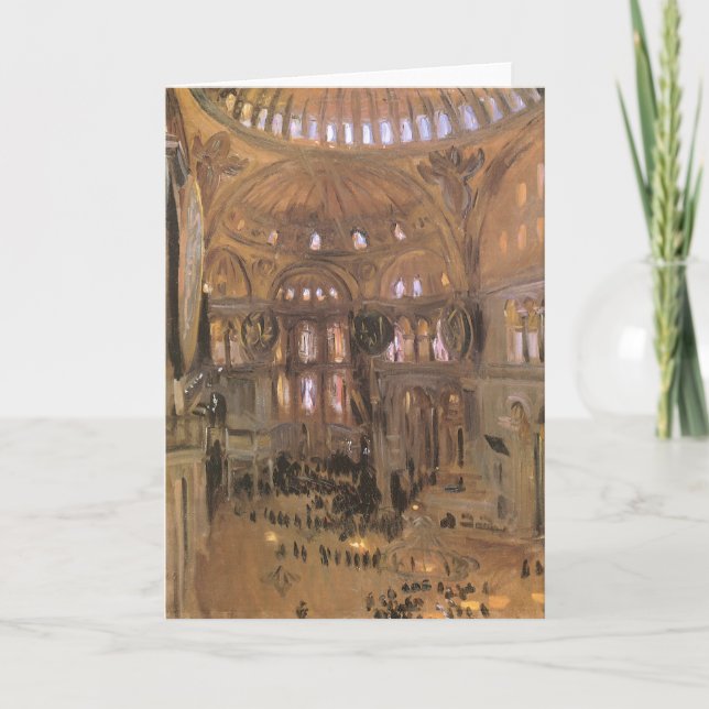 Sketch of Santa Sophia by John Singer Sargent Holiday Card (Front)