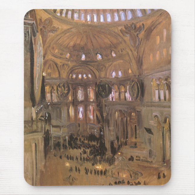 Sketch of Santa Sophia by John Singer Sargent Mouse Mat (Front)