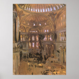 Sketch of Santa Sophia by John Singer Sargent Poster
