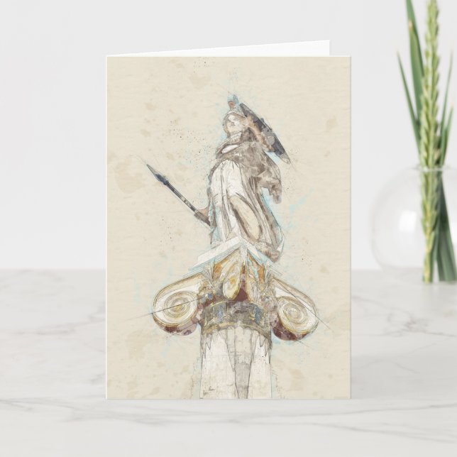 Sketch of Statue of Athena Card (Front)