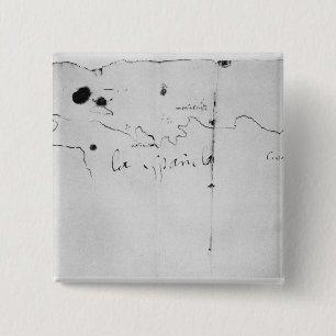 Sketch of the coast of Espanola, 15 Cm Square Badge