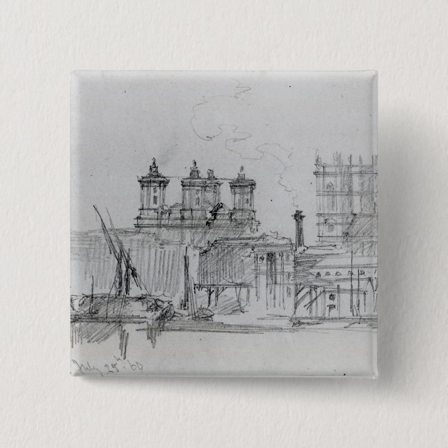 Sketch of Westminster, 1860 15 Cm Square Badge (Front)