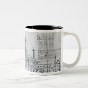 Sketch of Westminster, 1860 Two-Tone Coffee Mug