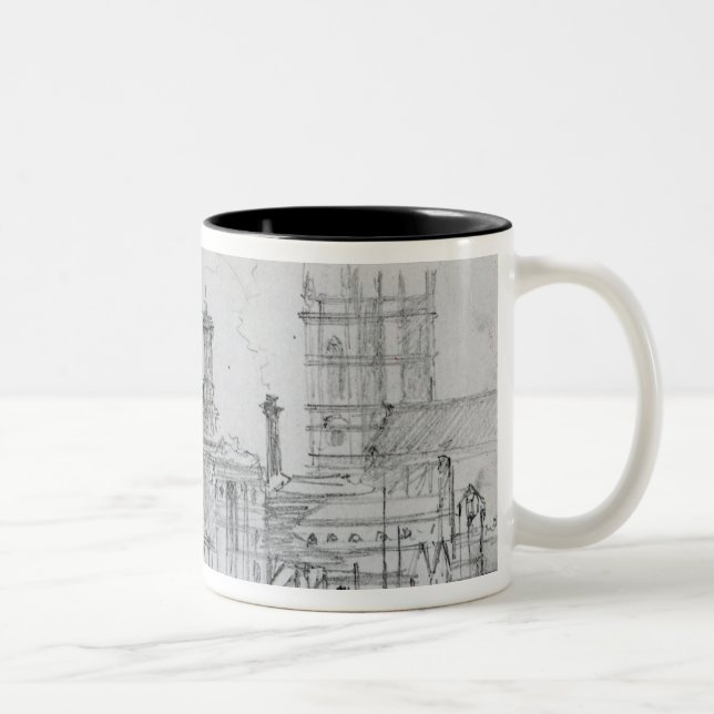 Sketch of Westminster, 1860 Two-Tone Coffee Mug (Right)