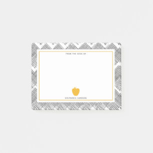 Sketch Pattern Yellow Apple Teacher Post-it Notes