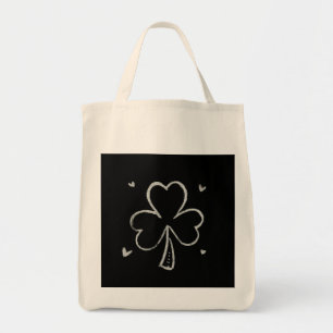 Sketch Shamrock – Hand-Drawn Irish Clover Design Tote Bag
