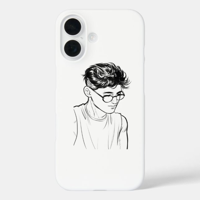 Sketch Soul Art Boy – Custom iPhone Case (Back)