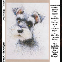 Sketch Style Cute Schnauzer Dog EW4L Decoupage