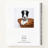 Sketchbook custom dog pet photo typography notebook (Back)