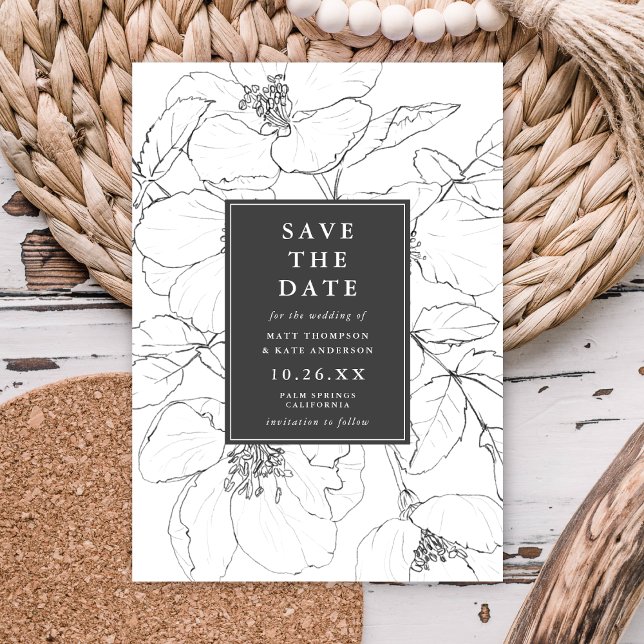 Sketchbook Florals SAVE THE DATE Announcement (Creator Uploaded)