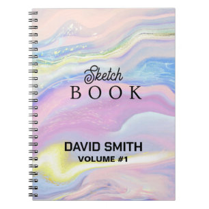 Sketchbook Gift For Her With Custom Name Colouring Notebook