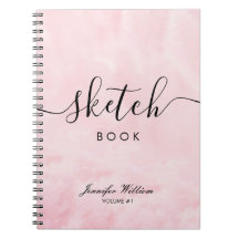 Sketchbook Gift For Her With Custom Name Colouring