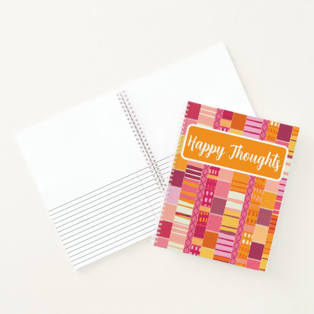 Sketchbook Marks-Textured Multicoloured Stripes Notebook (Inside)