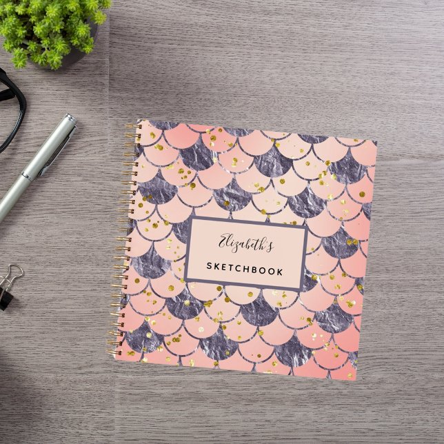Sketchbook mermaid scales pink purple notebook (Creator Uploaded)