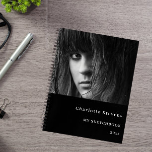 Sketchbook photo black white notebook