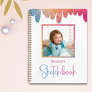 Sketchbook Photo Kids Children Typography Notebook
