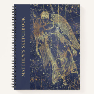 Sketchbook with Name Astrology Virgo Horoscope Notebook