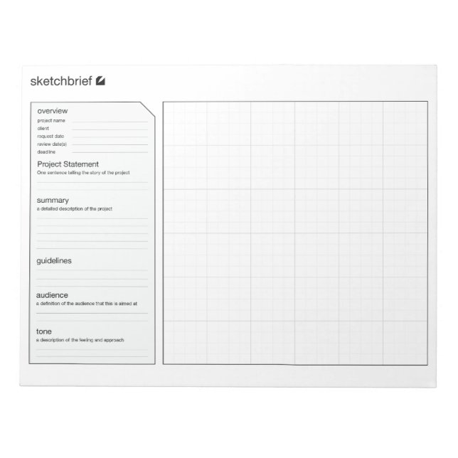 sketchbrief notepad (Front)