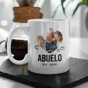 Sketched Abuelo Heart Photo Coffee Mug