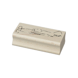 Sketched aeroplane stamp