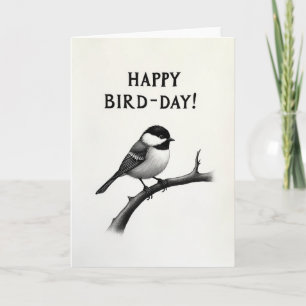 Sketched Bird Birthday Card