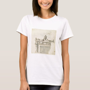 Sketched design for a fireplace (pen & ink and was T-Shirt