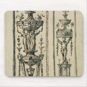 Sketched designs for ornate panels (pen & ink and mouse mat