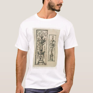 Sketched designs for ornate panels (pen & ink and T-Shirt