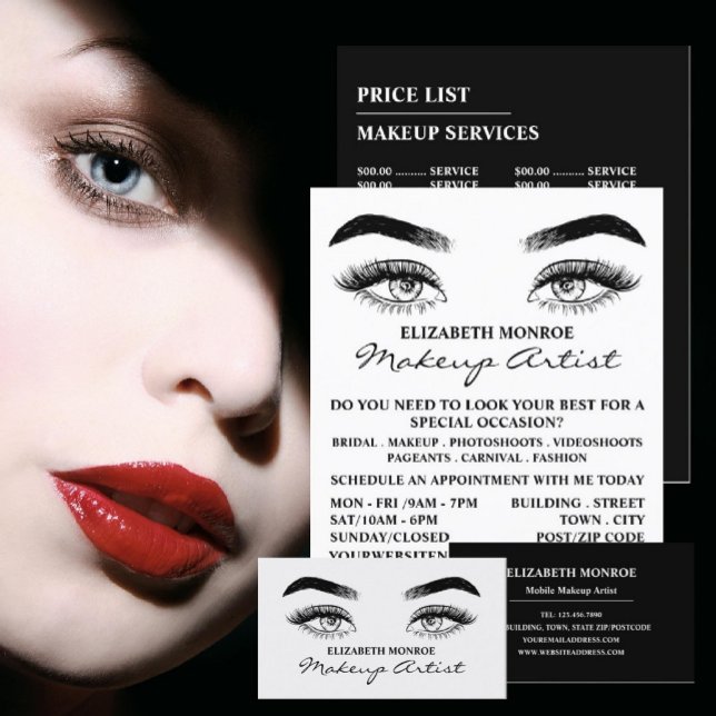 Sketched Eyes, Makeup Artist Business Card (Creator Uploaded)