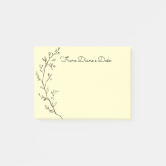 Sketched Floral Design Post-it Notes