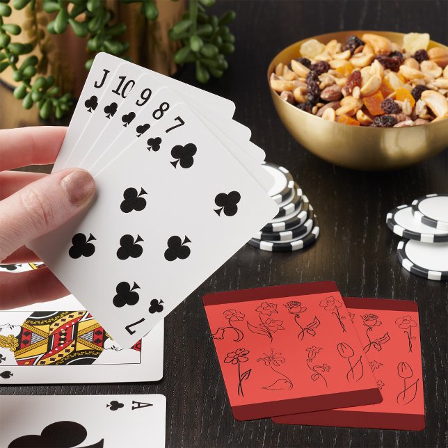Sketched Flowers Playing Cards (Creator Uploaded)