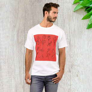Sketched Flowers T-Shirt