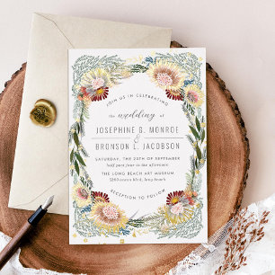Sketched Flowers Unique Wedding Gold