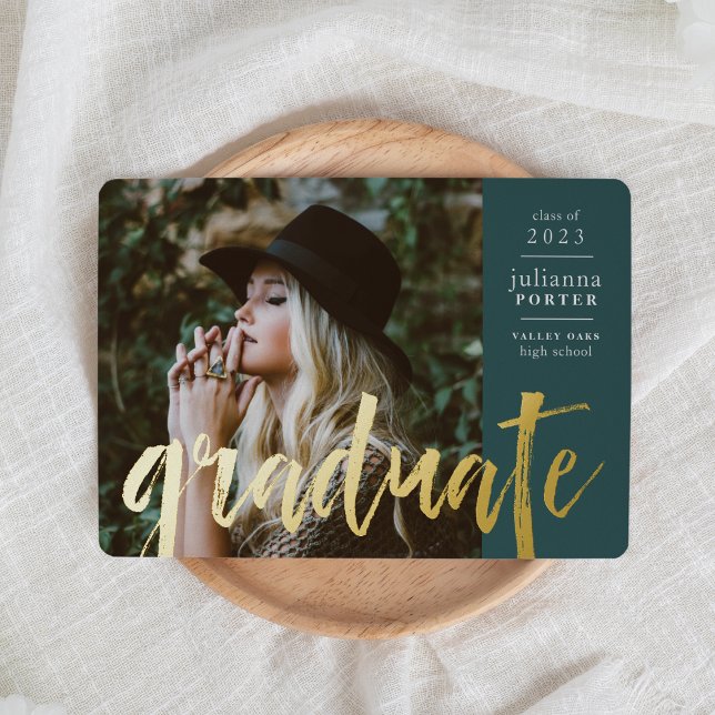Sketched Foil Graduation Announcement | Jade (Creator Uploaded)