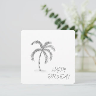 Sketched Greeting Card Black and White