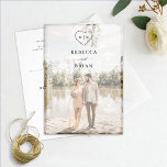 Sketched Heart Calligraphy Romantic Photo Wedding Invitation<br><div class="desc">Sketched Heart Calligraphy Romantic Photo Wedding Invitation.</div>