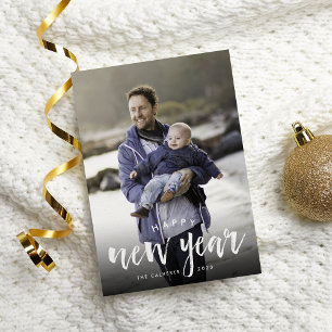 Sketched Overlay   New Year Photo Card