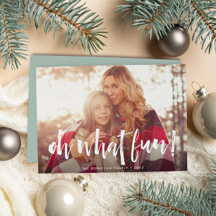 Sketched Overlay Oh What Fun Photo Holiday Card