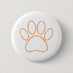 Sketched Puppy Paw Print 6 Cm Round Badge
